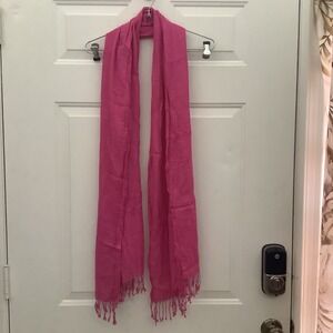 Pink‎ Scarf Shawl w/ Fringe 68 x 23